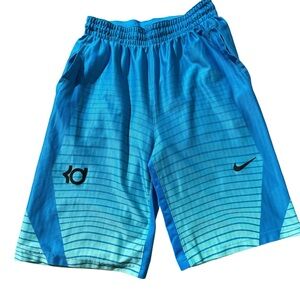 Nike Men’s Blue and Green Kevin Durant Basketball Shorts Size Small